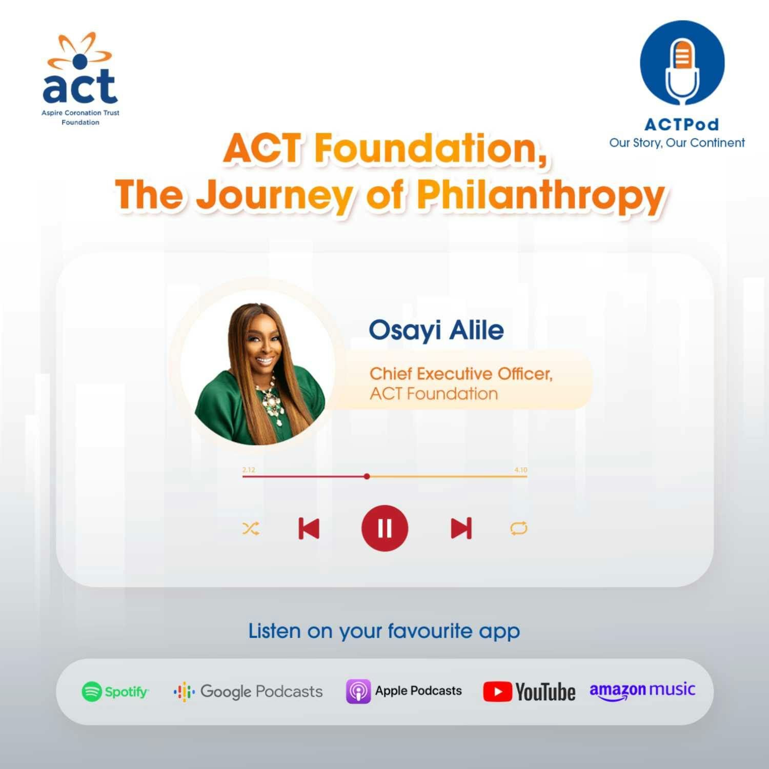 ACT Foundation, The Journey of Philanthropy